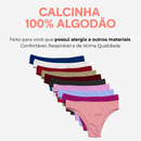kit Calcinha Básica 100% Algodão [Kit Com 5 Unidades]